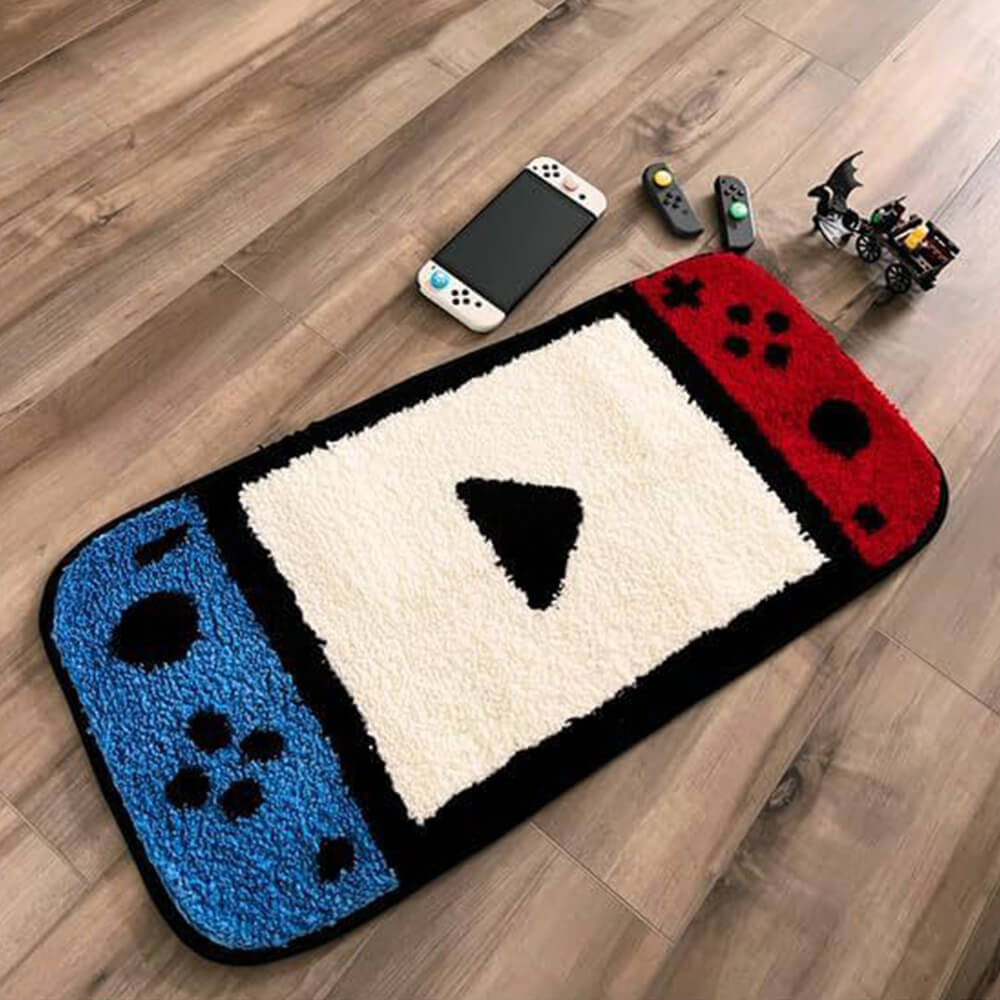 Lisslune | Game controller-shaped synthetic cashmere printed rug