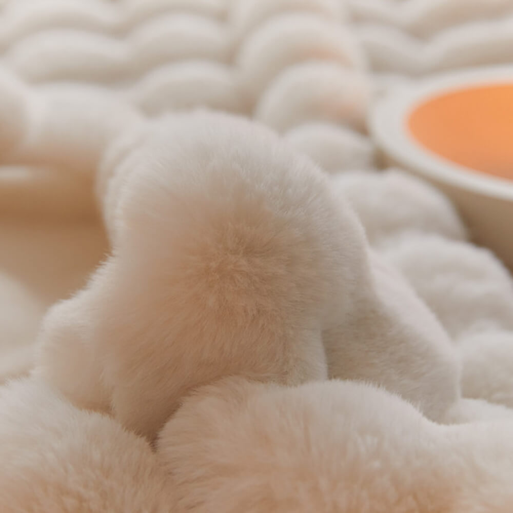 Lisslune | Premium Bubble Double Layer Thick Synthetic Rabbit Fur Blanket