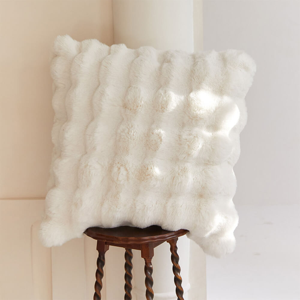 Lisslune | Premium Bubble Double Layer Thick Synthetic Rabbit Fur Blanket