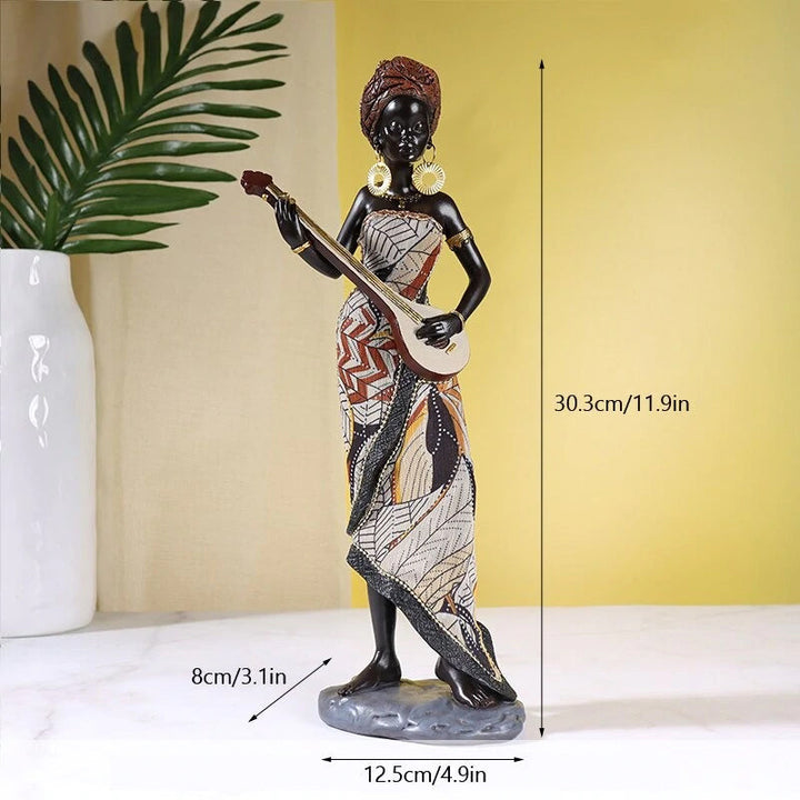Lisslune | African Female Musician Sculpture