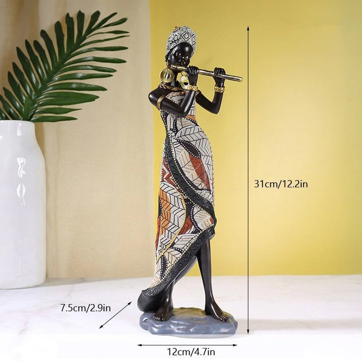 Lisslune | African Female Musician Sculpture