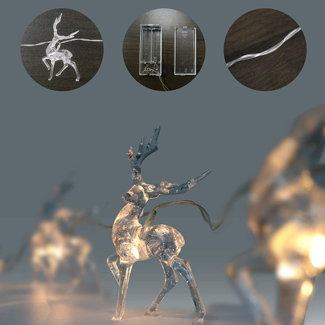 Lisslune | Glowing Reindeer - 1.5M LED Christmas Lights for Reindeer