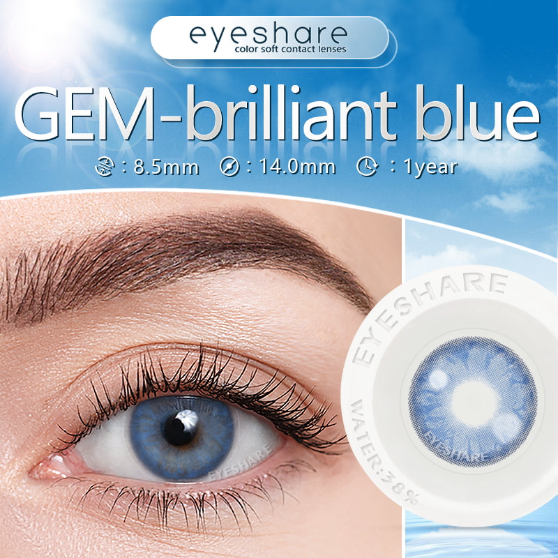 Rynx Gem Brilliant-Blue 14.0mm 1 Pair | 1 Year