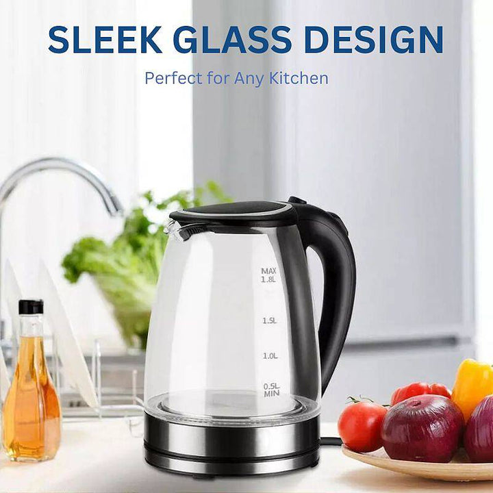 Lisslune | 1.8L Electric Glass Kettle with LED Illumination