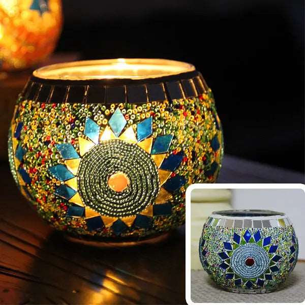 Lisslune | Decorative Glass Candle Holder for Warm Light