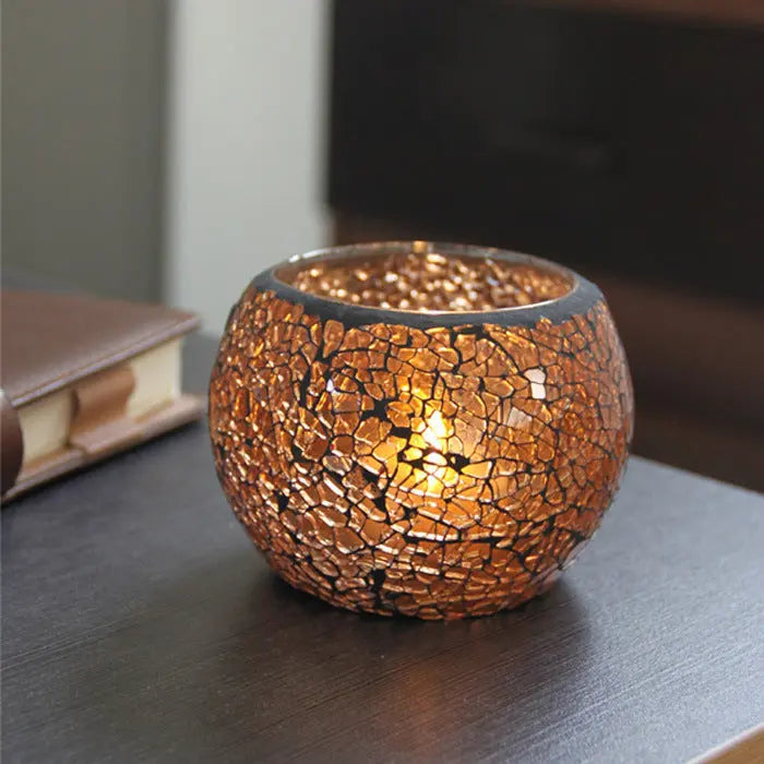 Lisslune | Decorative Glass Candle Holder for Warm Light