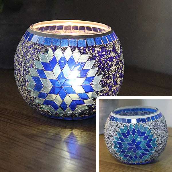 Lisslune | Decorative Glass Candle Holder for Warm Light