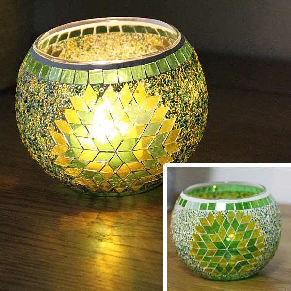 Lisslune | Decorative Glass Candle Holder for Warm Light