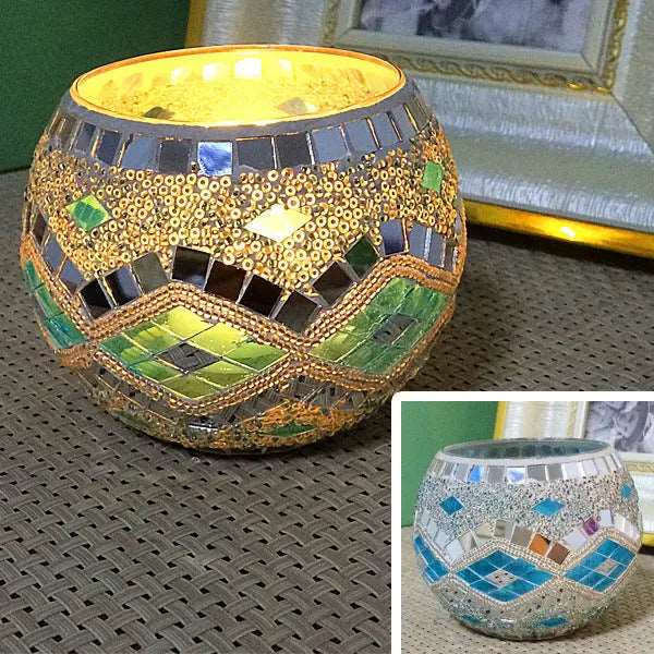 Lisslune | Decorative Glass Candle Holder for Warm Light