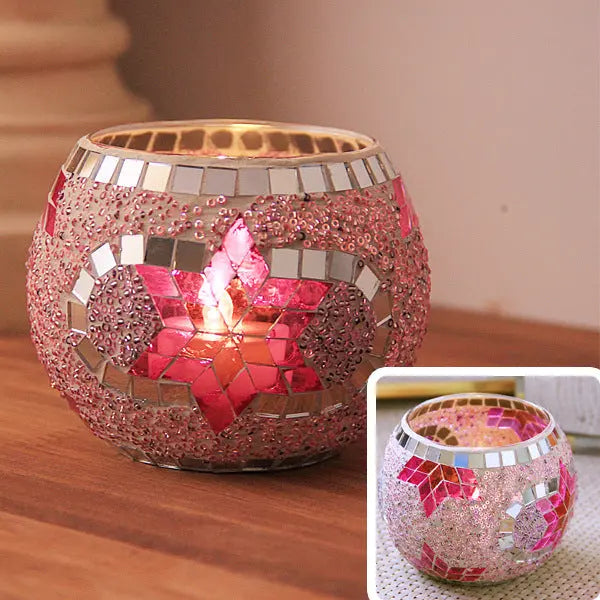 Lisslune | Decorative Glass Candle Holder for Warm Light