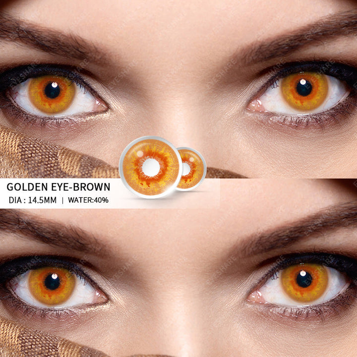 Rynx Cosplay Goldeneye Brown 14.5mm 1 Pair | 1 Year