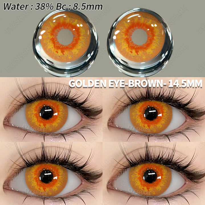 Rynx Cosplay Goldeneye Brown 14.5mm 1 Pair | 1 Year