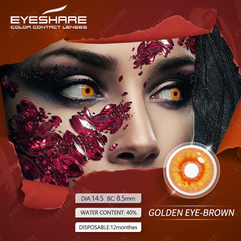 Rynx Cosplay Goldeneye Brown 14.5mm 1 Pair | 1 Year