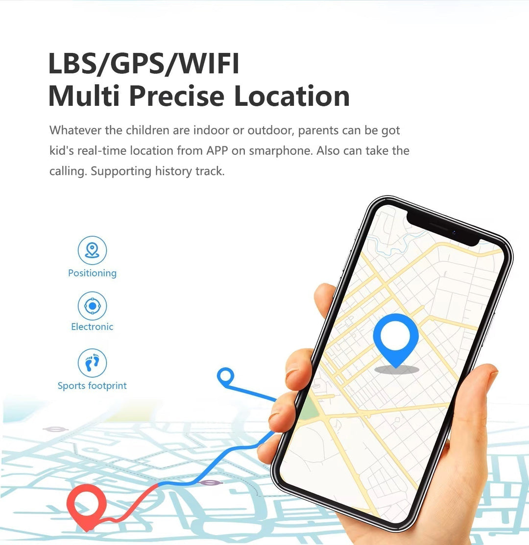 Lisslune | Kids 4G & WiFi GPS Location Tracker SOS Smartwatch with Video Call for Girls & Boys