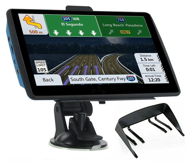 Lisslune | 7" GPS Navigation System | Upgraded with Live Traffic Updates & Pre-Loaded UK & EU Maps for Cars and Trucks