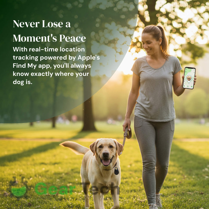Lisslune | GPS Dog Tracker | Waterproof, Real-Time Location & Safety Zone Alerts for Outdoor Adventures