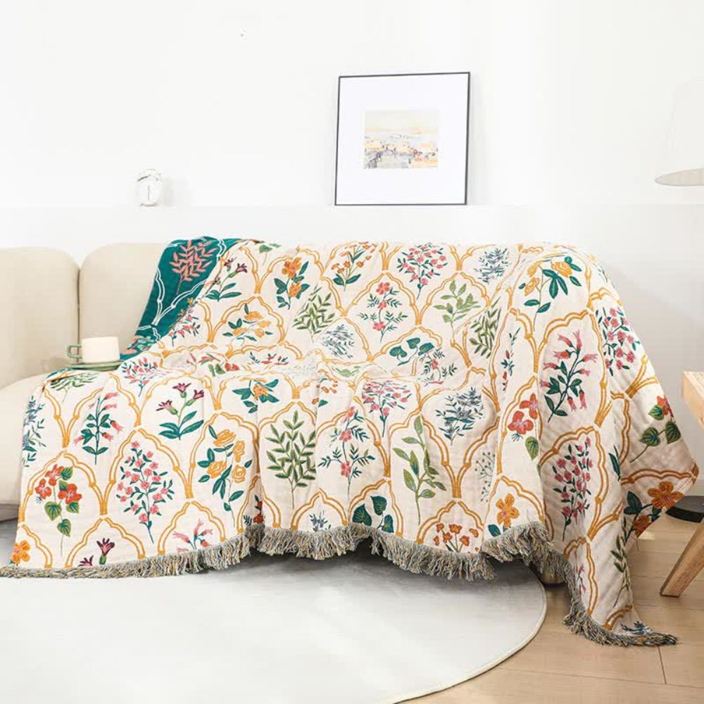 Lisslune | Garden Reverie Cotton Blanket