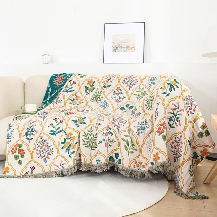 Lisslune | Garden Reverie Cotton Blanket