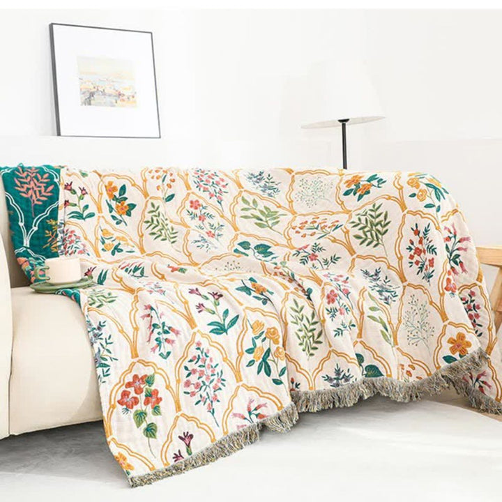 Lisslune | Garden Reverie Cotton Blanket