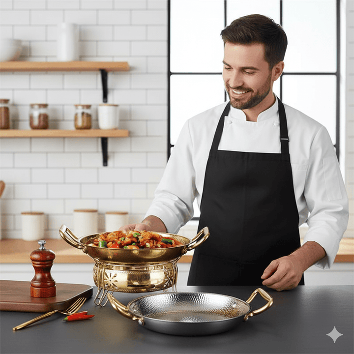 Lisslune | Hammered stainless steel pot for frying, sauces & versatile cooking