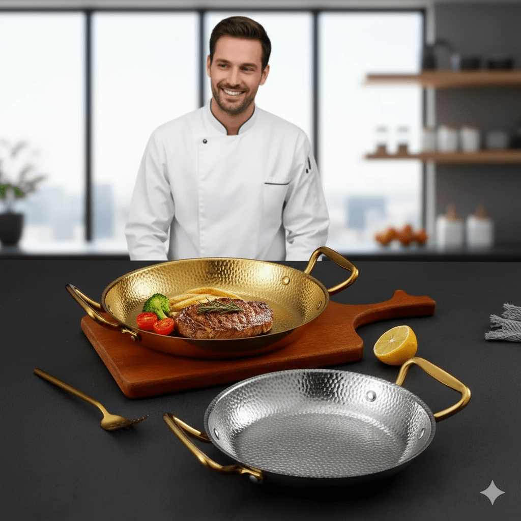 Lisslune | Hammered stainless steel pot for frying, sauces & versatile cooking