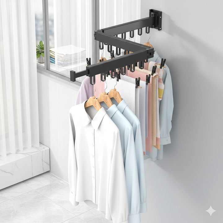 Lisslune | FLEXIHANG – Space-saving wall dryer for small rooms