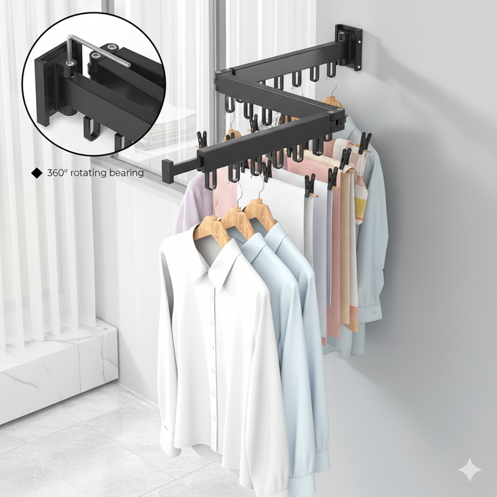 Lisslune | FLEXIHANG – Space-saving wall dryer for small rooms