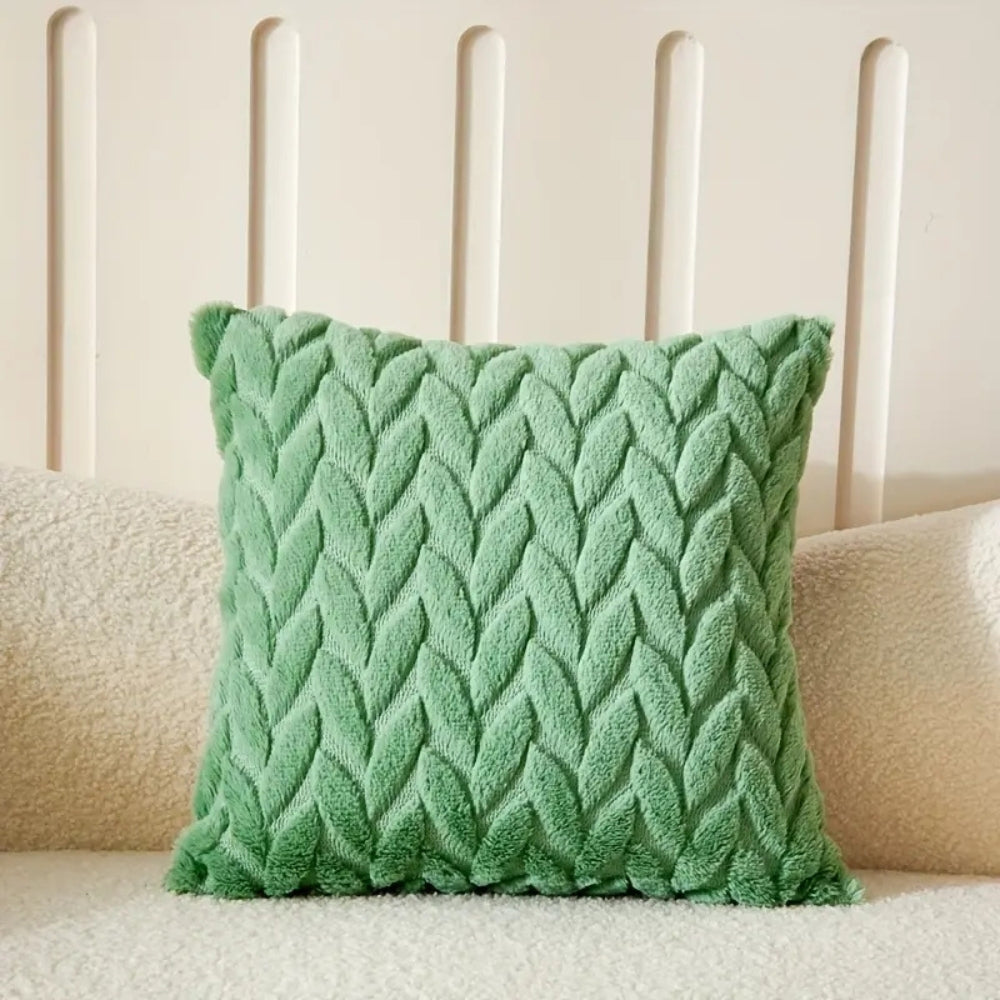 Lisslune | Geo Leaves Embroidered Cushion Cover