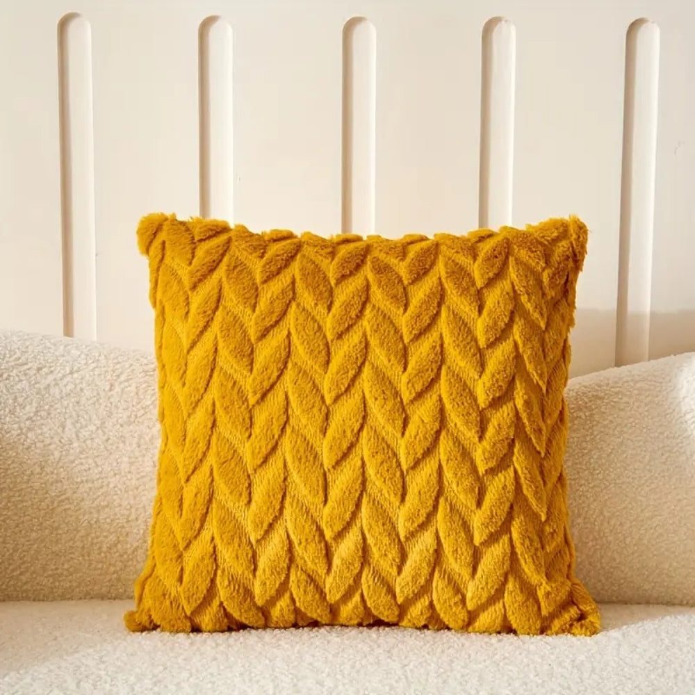 Lisslune | Geo Leaves Embroidered Cushion Cover