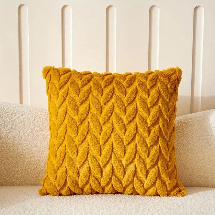 Lisslune | Geo Leaves Embroidered Cushion Cover