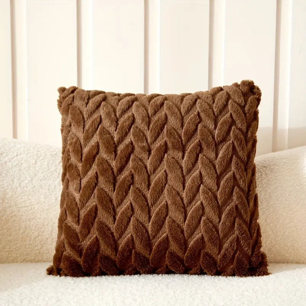 Lisslune | Geo Leaves Embroidered Cushion Cover