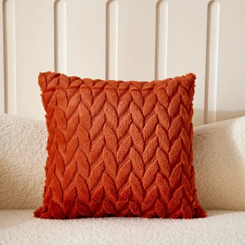 Lisslune | Geo Leaves Embroidered Cushion Cover
