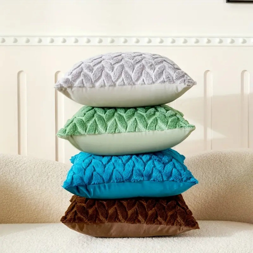 Lisslune | Geo Leaves Embroidered Cushion Cover