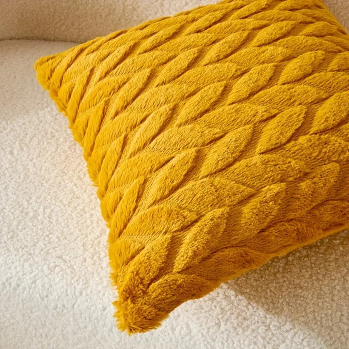 Lisslune | Geo Leaves Embroidered Cushion Cover