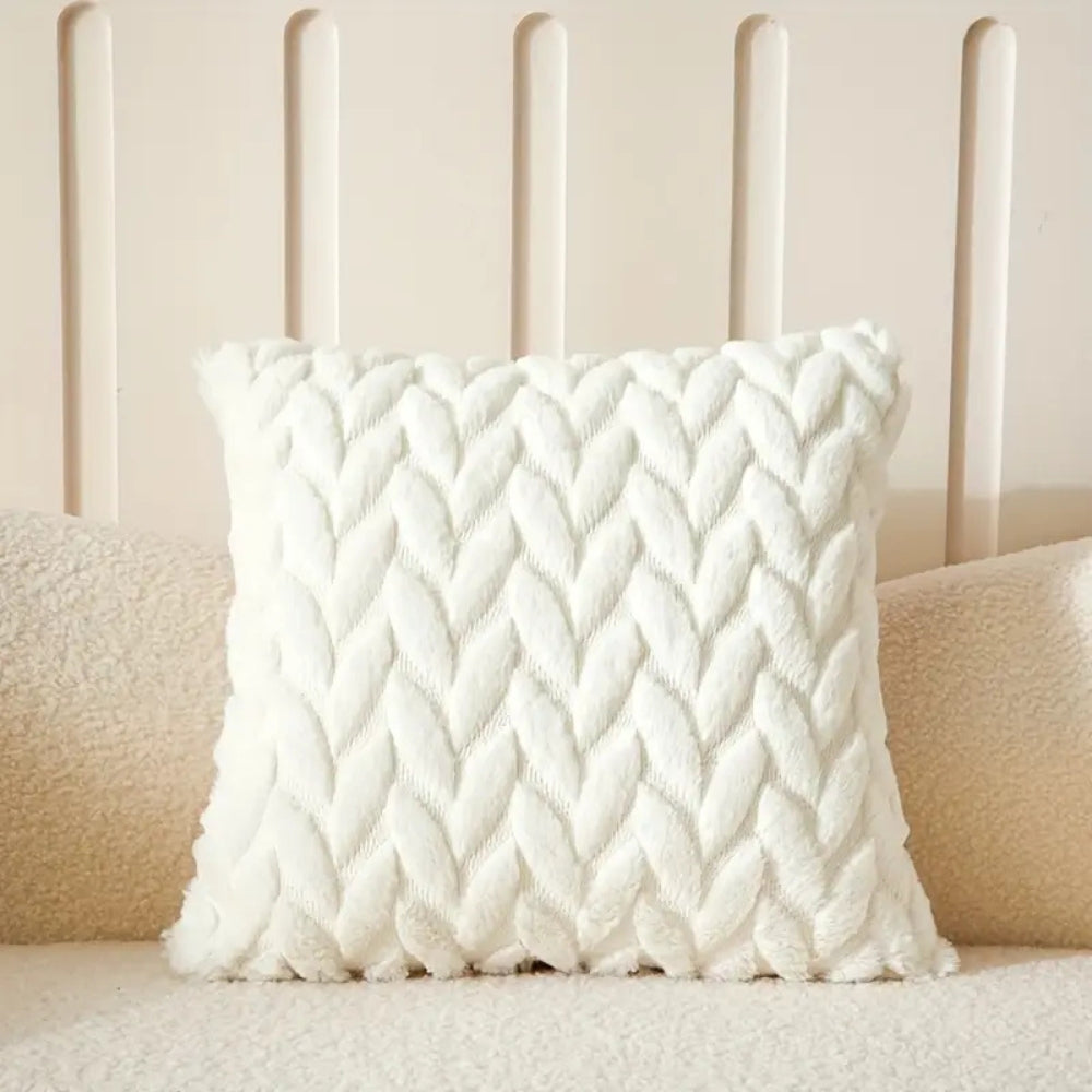 Lisslune | Geo Leaves Embroidered Cushion Cover