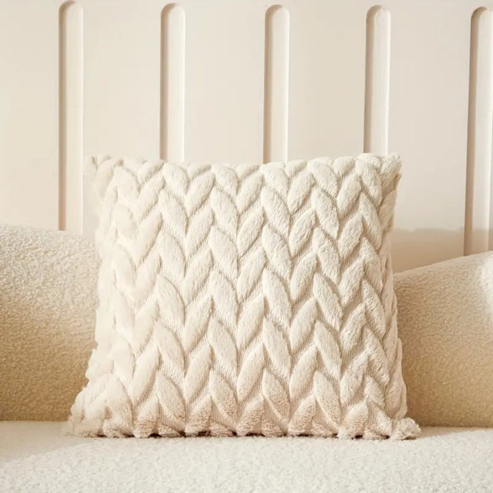 Lisslune | Geo Leaves Embroidered Cushion Cover