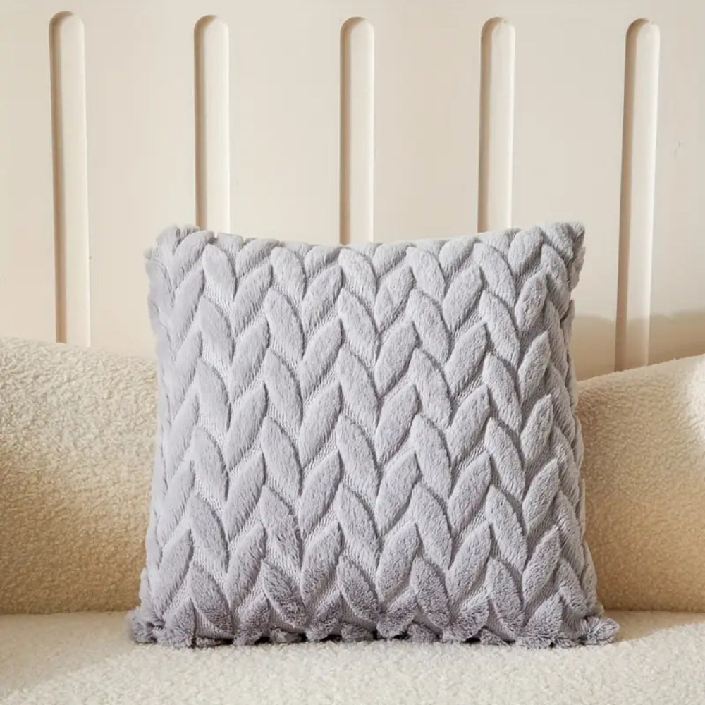 Lisslune | Geo Leaves Embroidered Cushion Cover