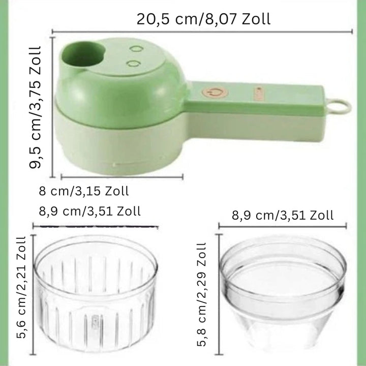 Lisslune | PrepMate – 4-in-1 manual kitchen preparation maker