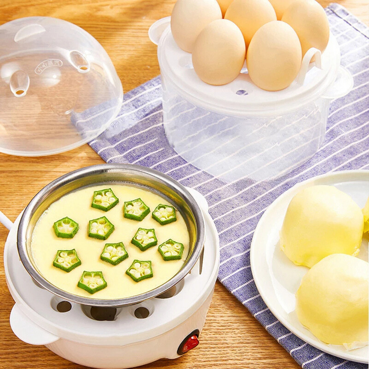Lisslune | Electric Egg Cooker & Steamer – Compact Multifunction Device For Perfect Eggs And Steamed Food