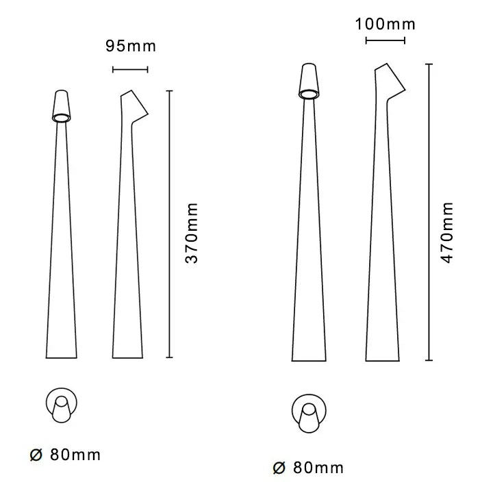 Lisslune | LumiLux Portable Touch LED Lamp – Rechargeable, Dimmable and Slim Design