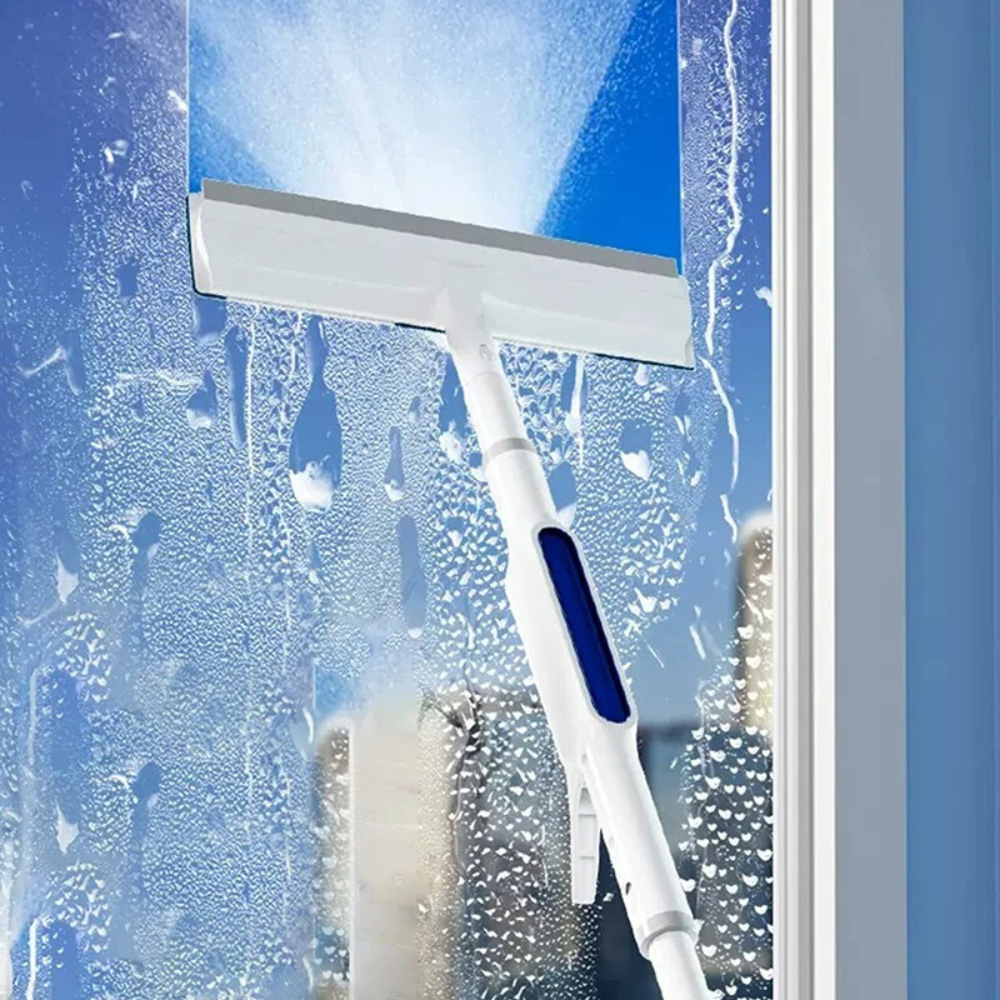 Lisslune | 3-in-1 Rotatable Window Cleaner with Telescopic Handle and Spray Function