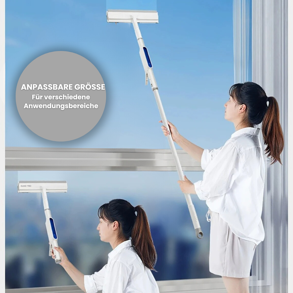 Lisslune | 3-in-1 Rotatable Window Cleaner with Telescopic Handle and Spray Function