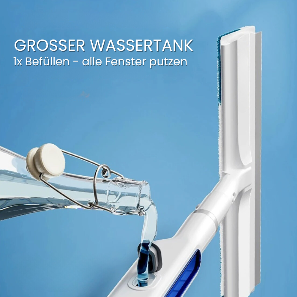 Lisslune | 3-in-1 Rotatable Window Cleaner with Telescopic Handle and Spray Function