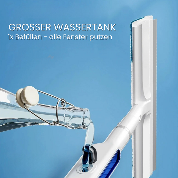 Lisslune | 3-in-1 Rotatable Window Cleaner with Telescopic Handle and Spray Function