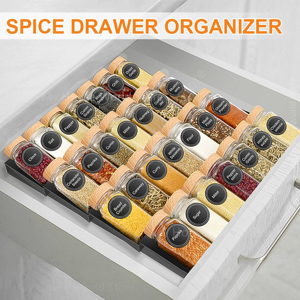 Lisslune | GLASS | Stylish Herb Pots with Bamboo Lid | Organize your Herbs with Style