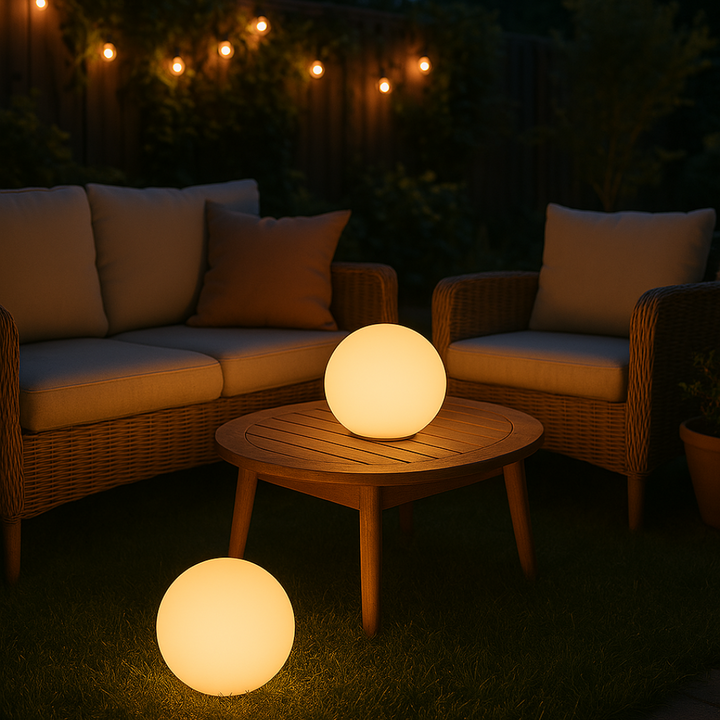 Lisslune | GlowOrb – Wireless LED Colour-Changing Table Lamp with Remote & USB Rechargeable