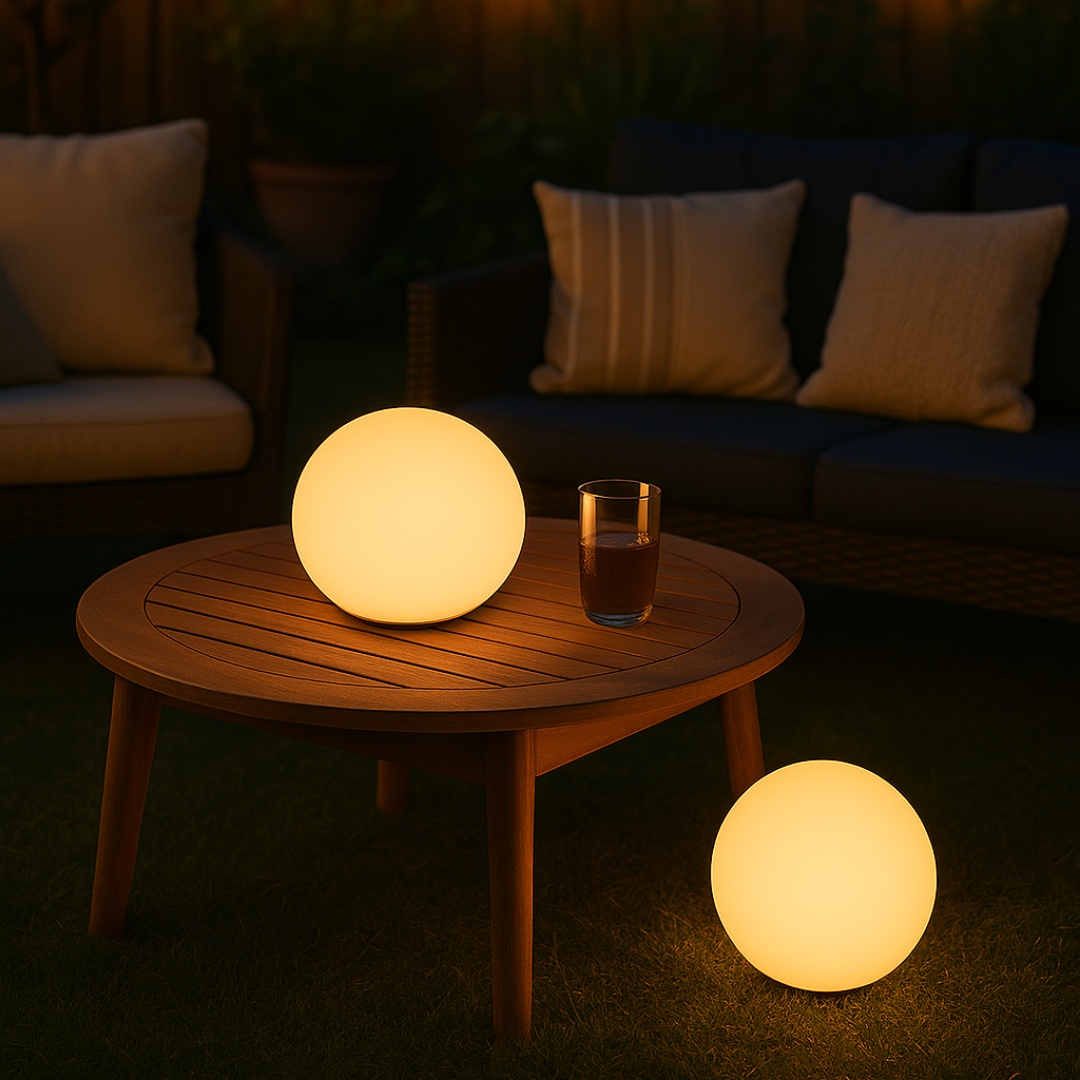 Lisslune | GlowOrb – Wireless LED Colour-Changing Table Lamp with Remote & USB Rechargeable