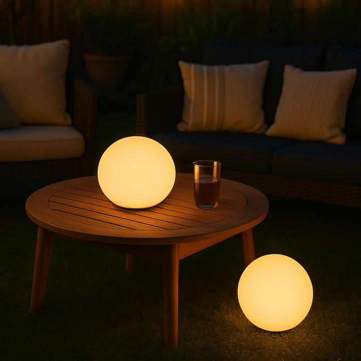 Lisslune | GlowOrb – Wireless LED Colour-Changing Table Lamp with Remote & USB Rechargeable