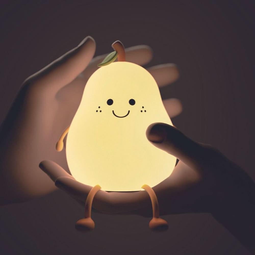 Lisslune | GlowPear Rechargeable Silicone Night Light for Kids
