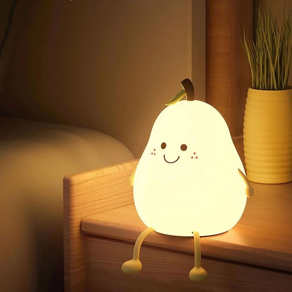 Lisslune | GlowPear Rechargeable Silicone Night Light for Kids